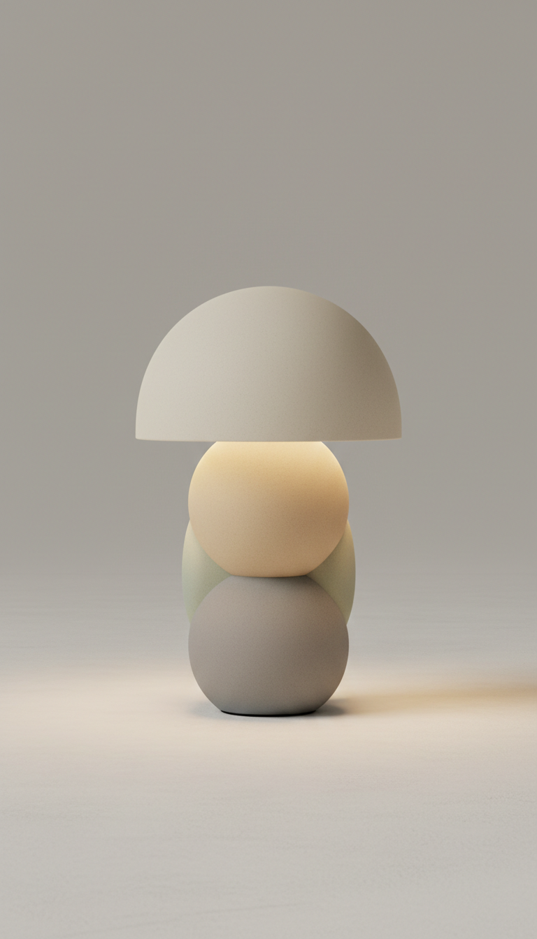 Lampada da tavolo minimal in ceramica opaca